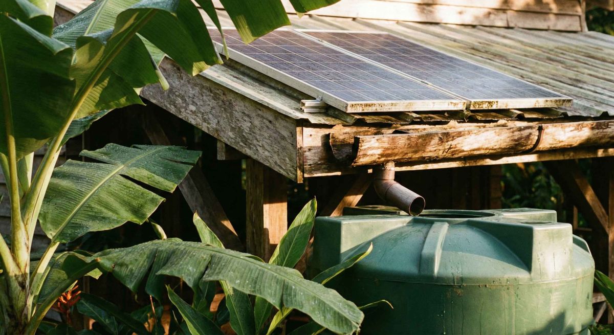 Eco lodges in Dominica solar power and rainwater harvesting