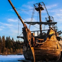 Filming location in Dominica with river and jungle scenery