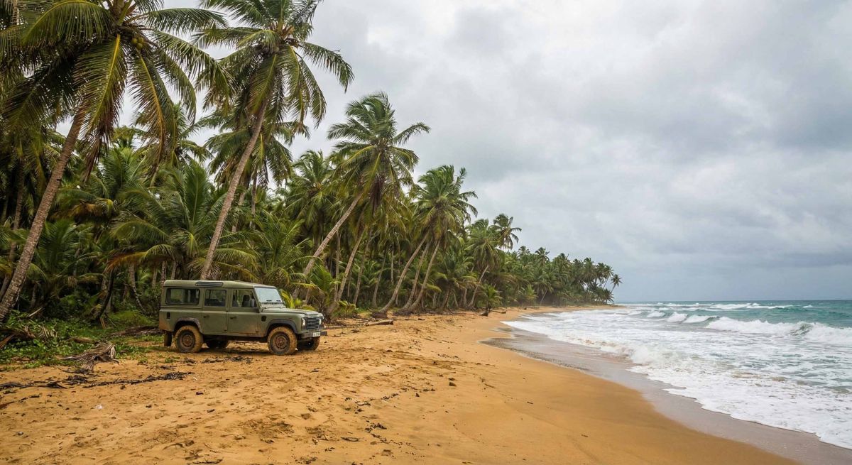 Batibou Beach in Dominica, a secluded golden sand paradise accessible by 4x4.